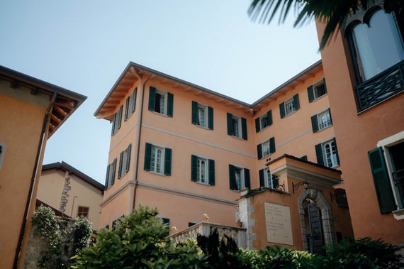 Palazzo del Vice Re's facade, Lezzeno, Lake Como, Italy