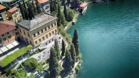 Villa Cipresi's facade, Varenna, Lake Como, Italy