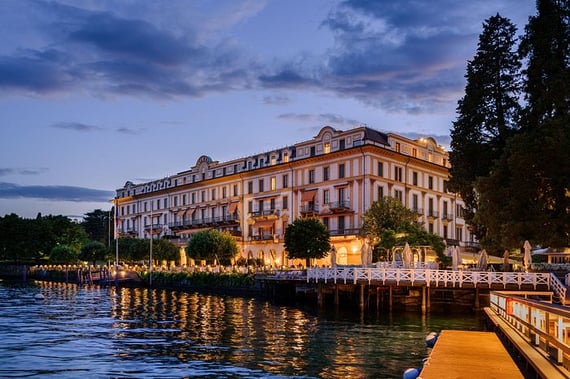 Villa D'este's facade, Cernobbio, Lake Como, Italy