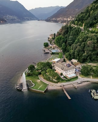 Villa Geno's facade, Como, Lake Como, Italy