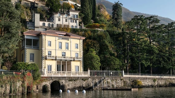 Villa Lario's facade, Bellagio, Lake Como, Italy