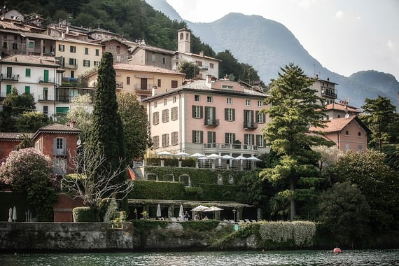 Villa Relais Vittoria's facade, Laglio, Lake Como, Italy