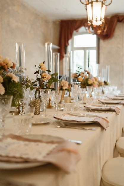 Goergous table arrangement for wedding